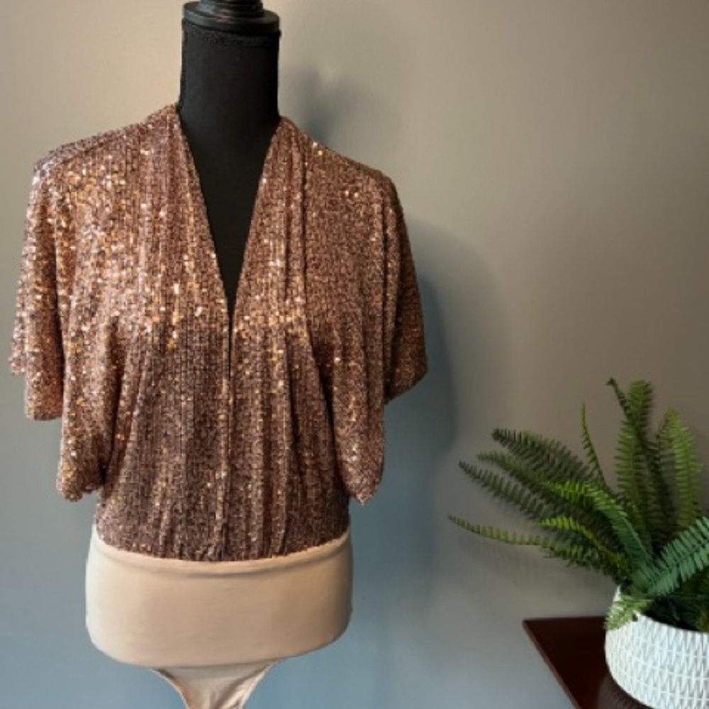 Vici Sequin Gold Bodysuit, Extra Small Brand New - 0325